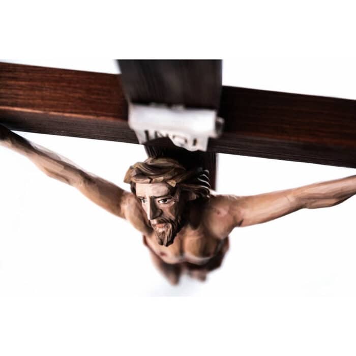 Krucyfiks - Jezus Chrystus Ukrzyżowany figura drewniana – prezent na ślub