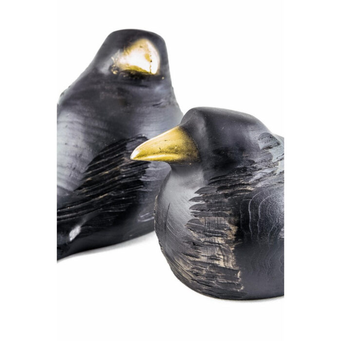 Czarna wrona / Kruk - rzeźba drewniana (Model 1) rzeźba drewniana – dekoracja salonu – ujęcie 3