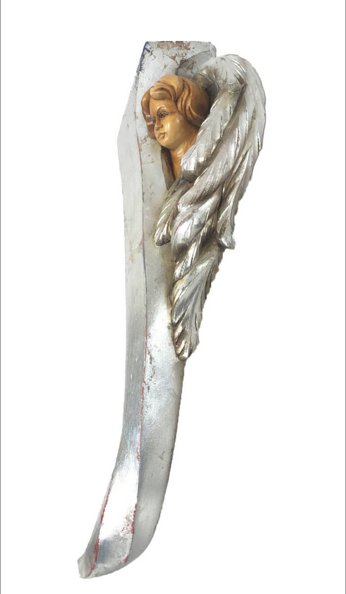 Anioł Stróż - Skrzydła Miłosierdzia figura drewniana – prezent na ślub