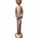 Św. Józef - Srebrne Niebo - na skałach rzeźba drewniana – dekoracja gabinetu – ujęcie 4