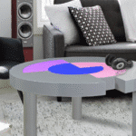 Stolik Kawowy - 'Espressivo' rzeźba drewniana – dekoracja biura – ujęcie 4