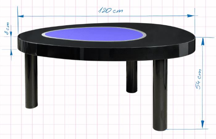 Stolik kawowy - 'Largo' rzeźba drewniana – dekoracja biblioteki
